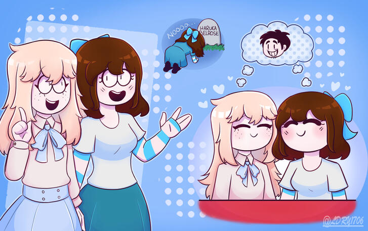 Sumi and Haruka interactions (w/@paimontart on tw)